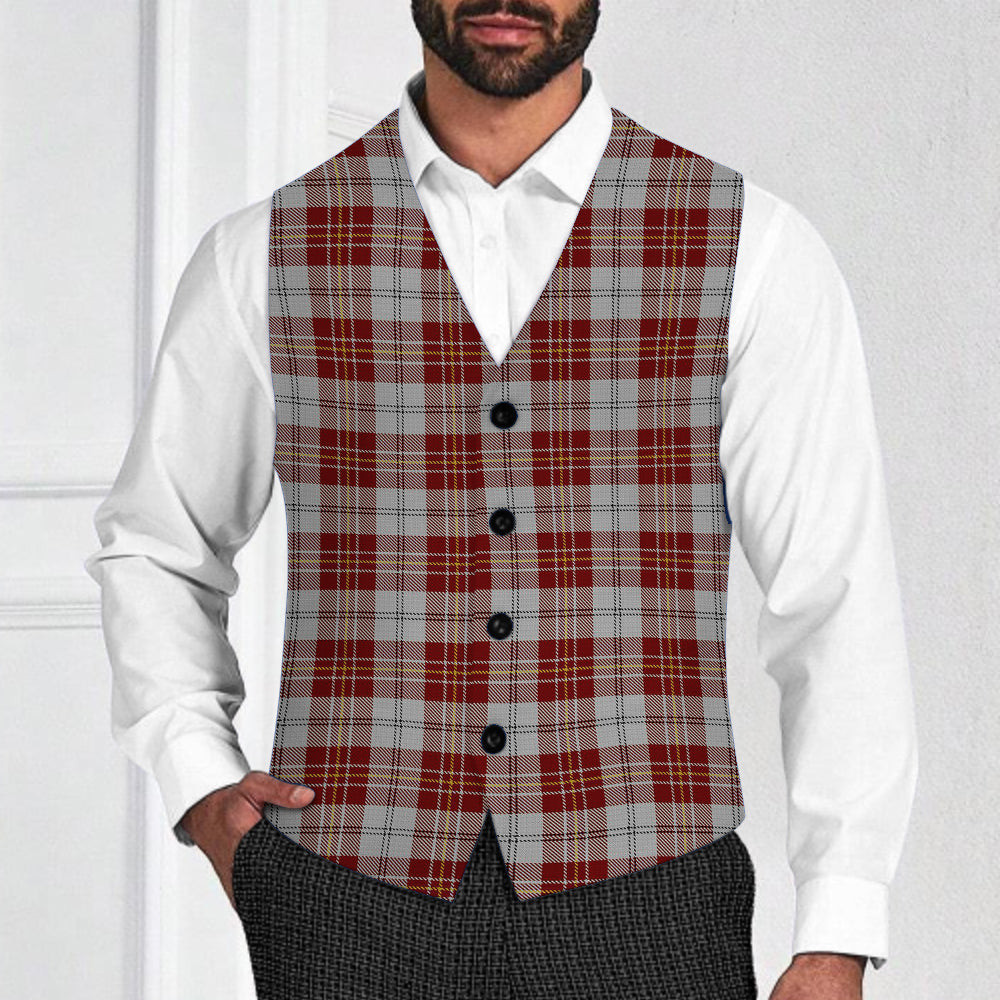 ScotsTee Shop Scottish MacPherson Dress Burgundy Dance Tartan Waistcoat Sleeveless Suit Vest