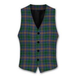 ScotsTee Shop Scottish McAucliffe Tartan Waistcoat Sleeveless Suit Vest