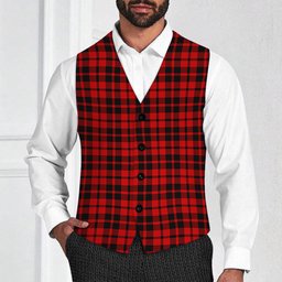 ScotsTee Shop Scottish Hog Tartan Waistcoat Sleeveless Suit Vest