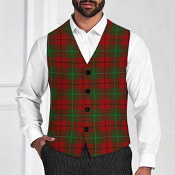 ScotsTee Shop Scottish MacAulay Tartan Waistcoat Sleeveless Suit Vest