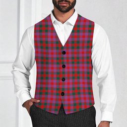 ScotsTee Shop Scottish MacGowan Portrait Modern Tartan Waistcoat Sleeveless Suit Vest