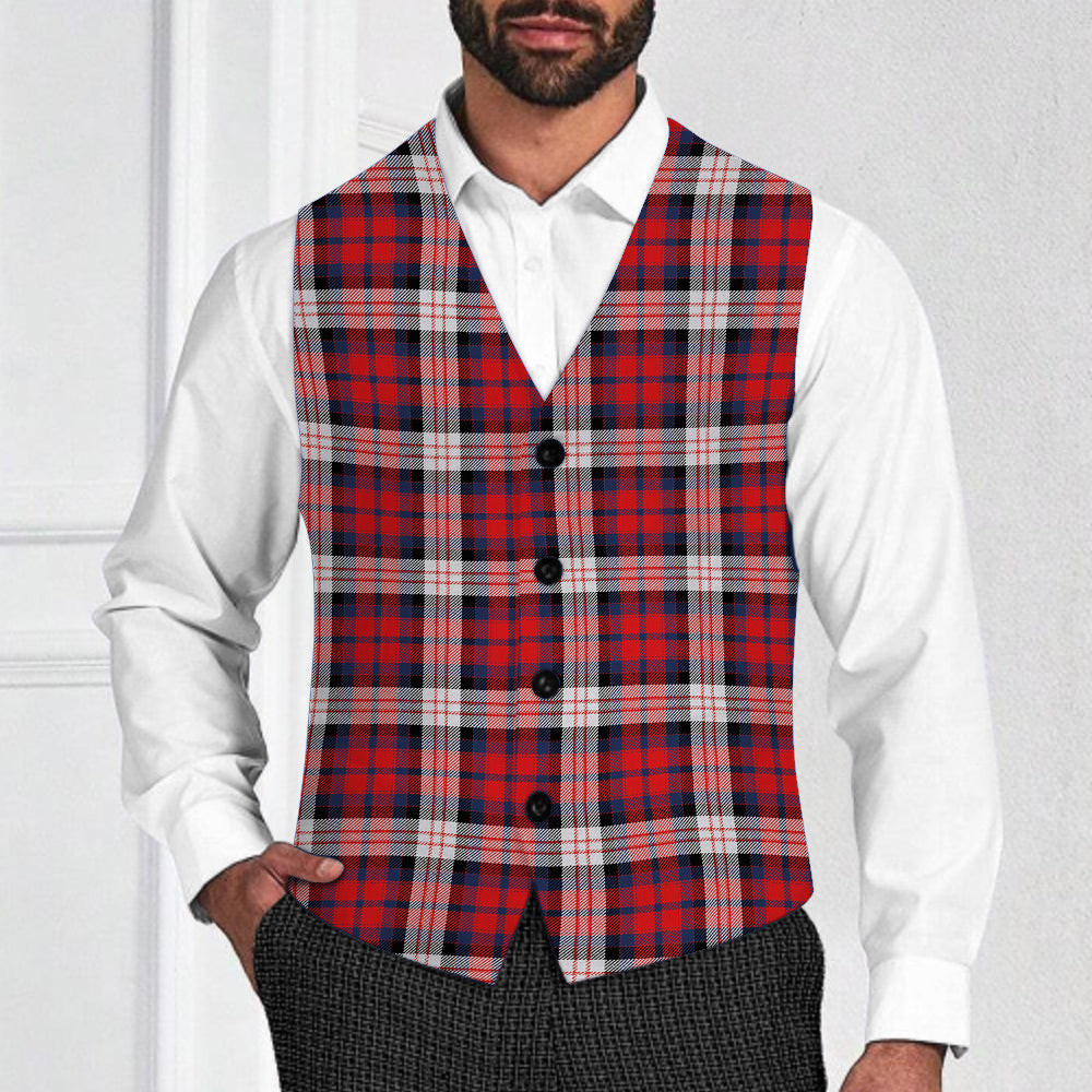ScotsTee Shop Scottish McDonald Dress Irish Modern Tartan Waistcoat Sleeveless Suit Vest