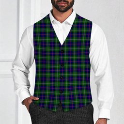 ScotsTee Shop Scottish McThomas Modern Tartan Waistcoat Sleeveless Suit Vest