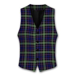 ScotsTee Shop Scottish MacKusick Tartan Waistcoat Sleeveless Suit Vest