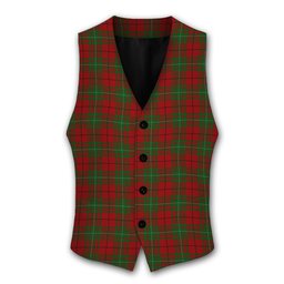 ScotsTee Shop Scottish MacAulay 1880 Tartan Waistcoat Sleeveless Suit Vest