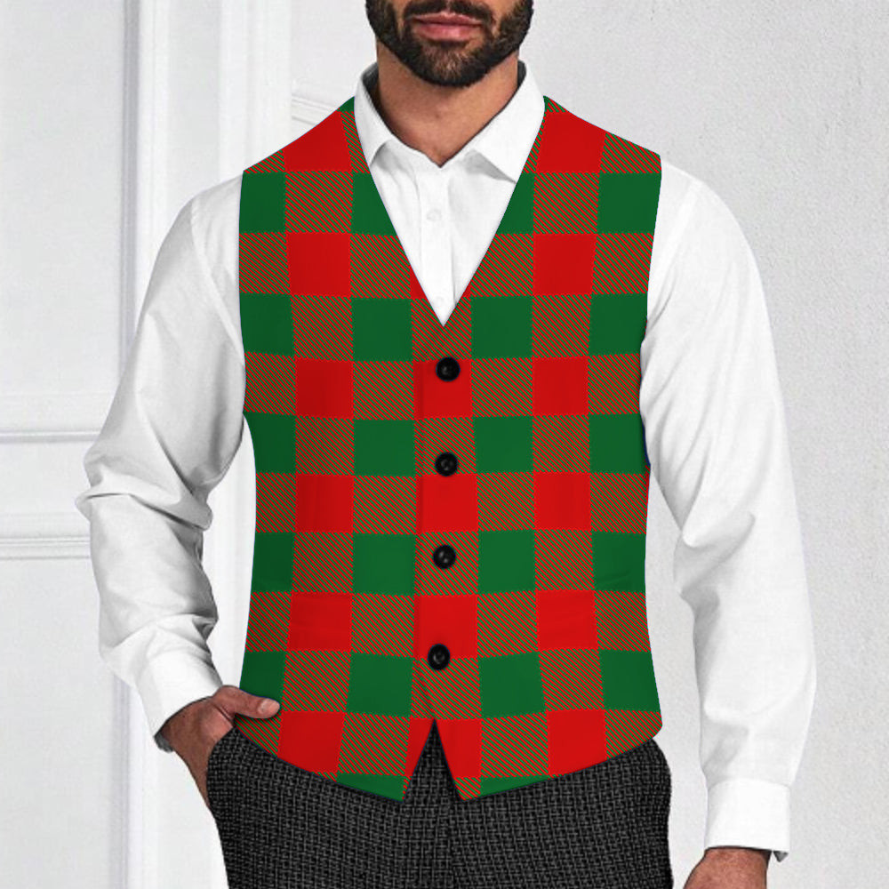 ScotsTee Shop Scottish Moncreiffe Modern Tartan Waistcoat Sleeveless Suit Vest