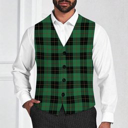 ScotsTee Shop Scottish MacArthur-Fox Hunting Ancient Tartan Waistcoat Sleeveless Suit Vest