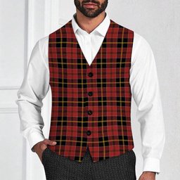 ScotsTee Shop Scottish McAlister of Skye Modern Tartan Waistcoat Sleeveless Suit Vest