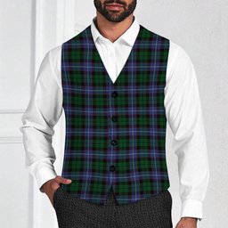 ScotsTee Shop Scottish Russell Tartan Waistcoat Sleeveless Suit Vest