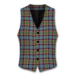 ScotsTee Shop Scottish Glass Tartan Waistcoat Sleeveless Suit Vest