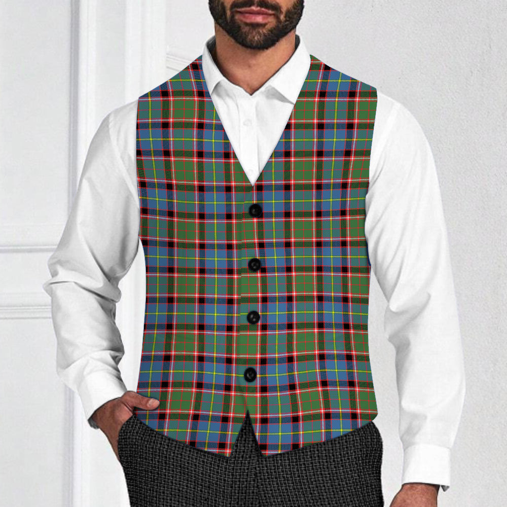 ScotsTee Shop Scottish Glass Tartan Waistcoat Sleeveless Suit Vest