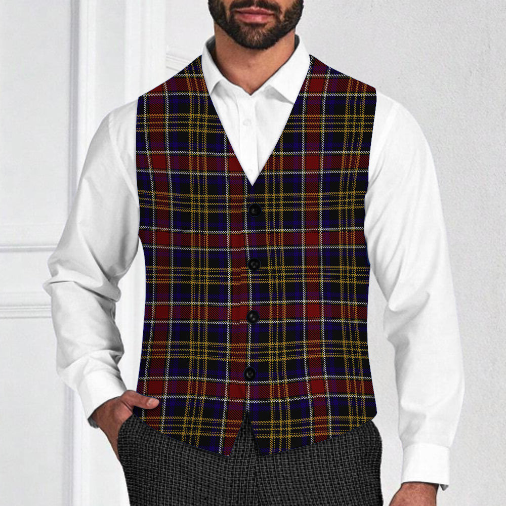 ScotsTee Shop Scottish Ruxton Tartan Waistcoat Sleeveless Suit Vest