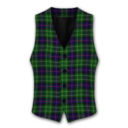 ScotsTee Shop Scottish Leslie Hunting SC Tartan Waistcoat Sleeveless Suit Vest