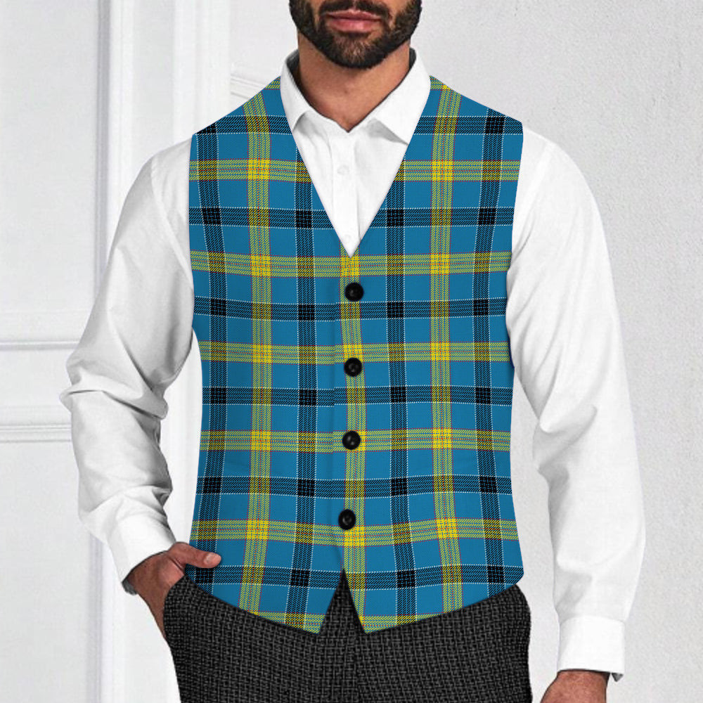 ScotsTee Shop Scottish Laing Modern Tartan Waistcoat Sleeveless Suit Vest