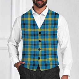 ScotsTee Shop Scottish Laing Modern Tartan Waistcoat Sleeveless Suit Vest