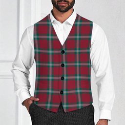 ScotsTee Shop Scottish MacLaine of Loch Buie Modern Tartan Waistcoat Sleeveless Suit Vest