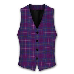 ScotsTee Shop Scottish Pride of Glencoe Tartan Waistcoat Sleeveless Suit Vest