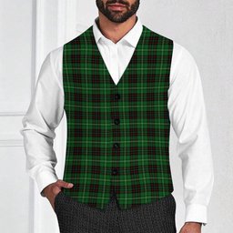 ScotsTee Shop Scottish MacAulay of Lewis Tartan Waistcoat Sleeveless Suit Vest