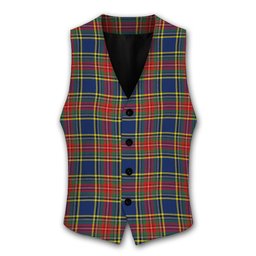 ScotsTee Shop Scottish MacBeth Modern Tartan Waistcoat Sleeveless Suit Vest