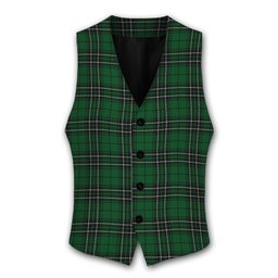 ScotsTee Shop Scottish McLean of Duart Hunting Tartan Waistcoat Sleeveless Suit Vest