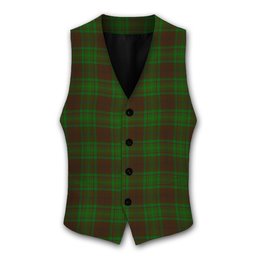ScotsTee Shop Scottish MacAlister of Glenbarr Hunting Tartan Waistcoat Sleeveless Suit Vest
