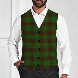 ScotsTee Shop Scottish MacAlister of Glenbarr Hunting Tartan Waistcoat Sleeveless Suit Vest