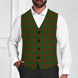 ScotsTee Shop Scottish Menzies Tartan Waistcoat Sleeveless Suit Vest