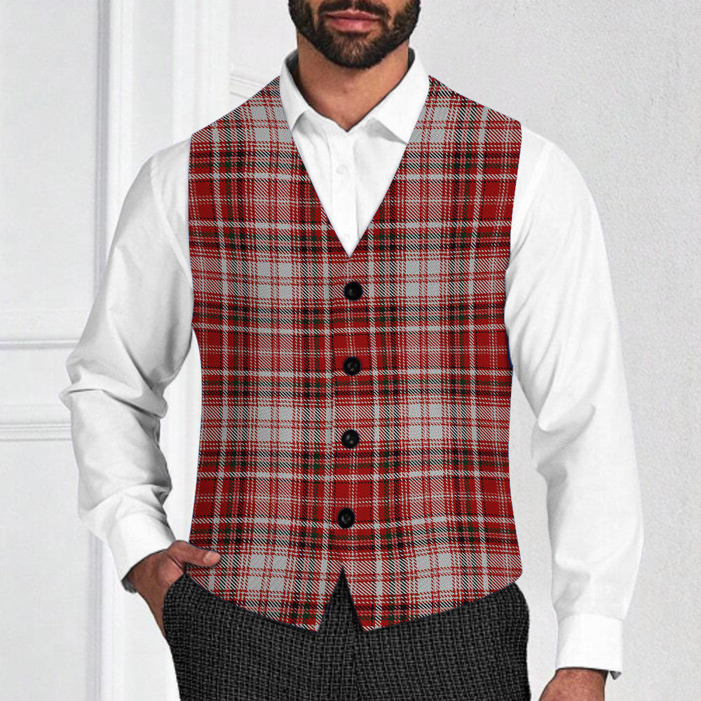 ScotsTee Shop Scottish MacDougall Dress Tartan Waistcoat Sleeveless Suit Vest