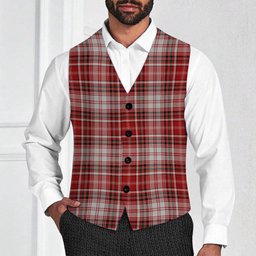 ScotsTee Shop Scottish MacDougall Dress Tartan Waistcoat Sleeveless Suit Vest