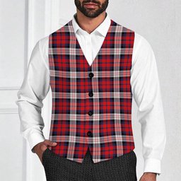 ScotsTee Shop Scottish MacDonald Dress Irish Modern Tartan Waistcoat Sleeveless Suit Vest