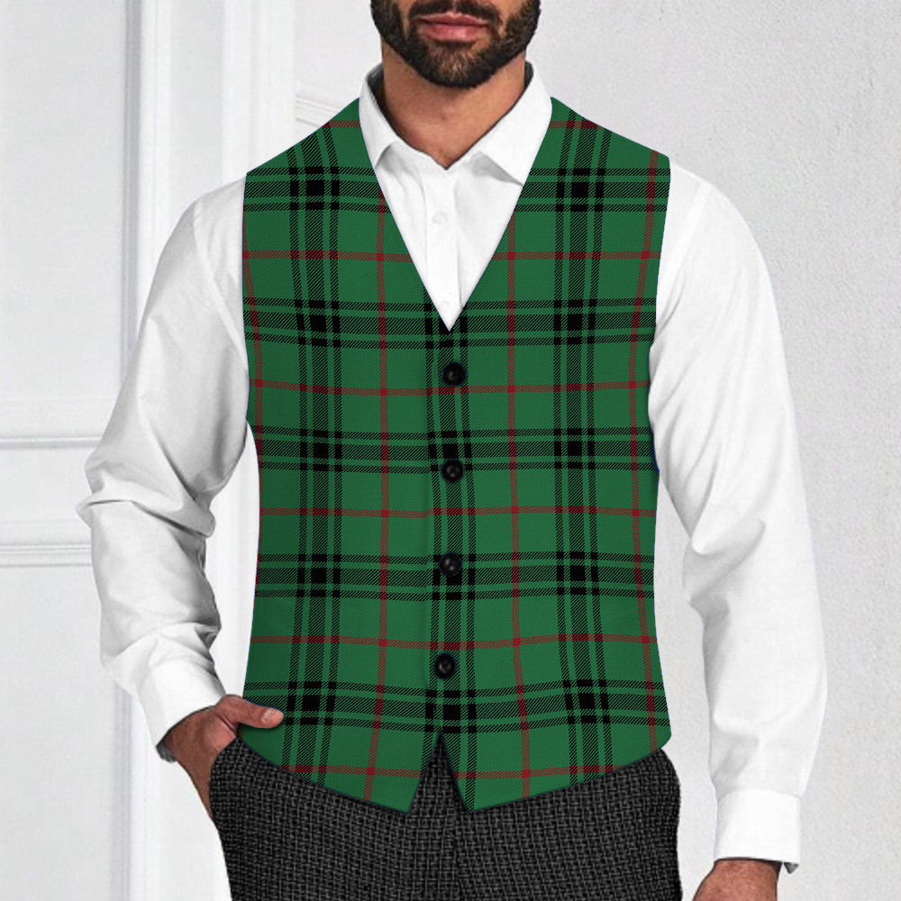 ScotsTee Shop Scottish MacArthur-Fox Ancient Tartan Waistcoat Sleeveless Suit Vest