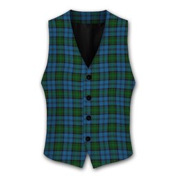 ScotsTee Shop Scottish Kerr Hunting Tartan Waistcoat Sleeveless Suit Vest