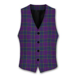 ScotsTee Shop Scottish Wardlaw Modern Tartan Waistcoat Sleeveless Suit Vest