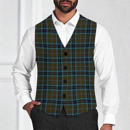ScotsTee Shop Scottish Thomson Hunting Tartan Waistcoat Sleeveless Suit Vest