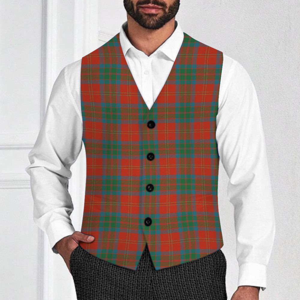 ScotsTee Shop Scottish MacPherson of Cluny Ancient Tartan Waistcoat Sleeveless Suit Vest