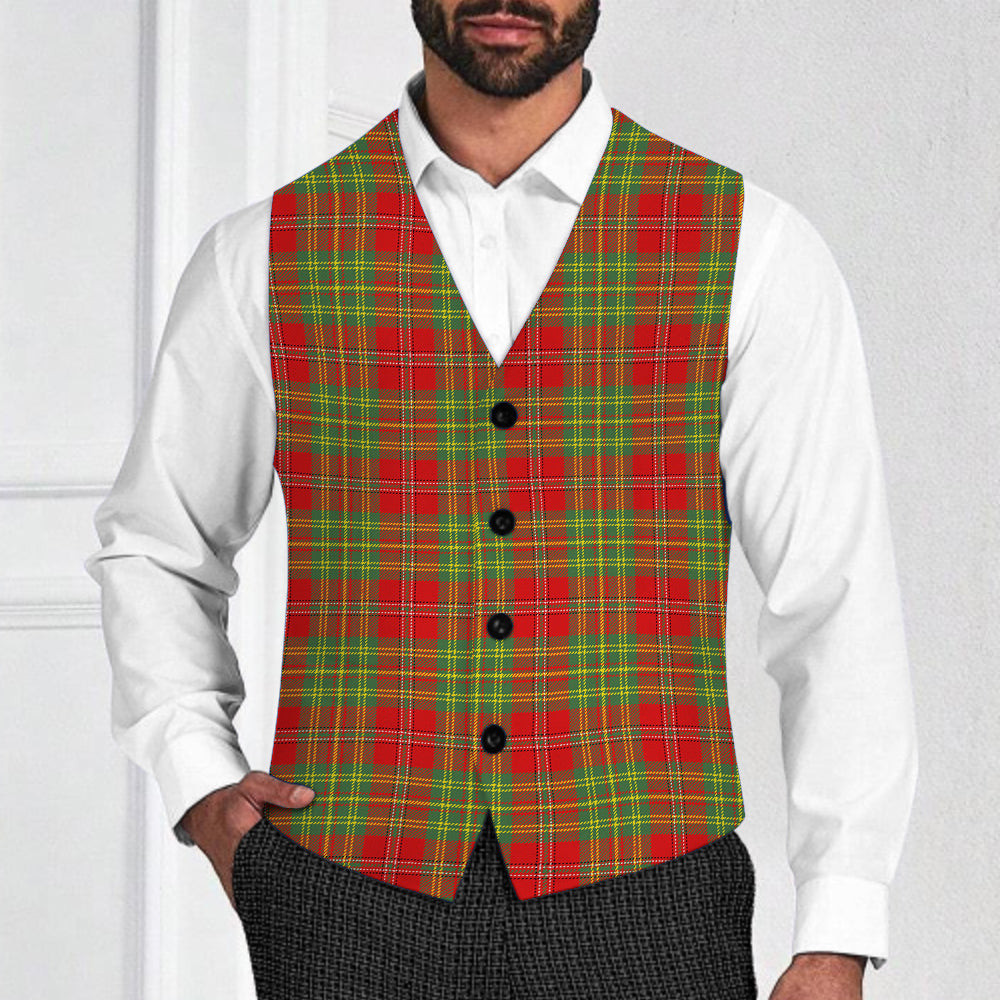 ScotsTee Shop Scottish Leask Modern Tartan Waistcoat Sleeveless Suit Vest