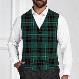 ScotsTee Shop Scottish McAuley of Lewis Modern Tartan Waistcoat Sleeveless Suit Vest