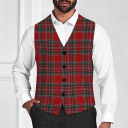 ScotsTee Shop Scottish McBean Tartan Waistcoat Sleeveless Suit Vest