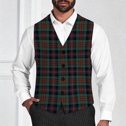 ScotsTee Shop Scottish MacDuff Hunting Modern Tartan Waistcoat Sleeveless Suit Vest