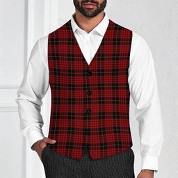 ScotsTee Shop Scottish MacSwan Tartan Waistcoat Sleeveless Suit Vest