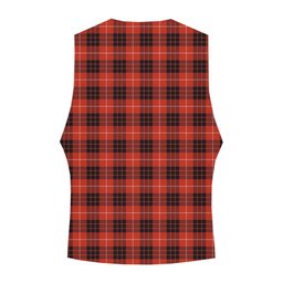 ScotsTee Shop Scottish Munro Black and Red Ancient Tartan Waistcoat Sleeveless Suit Vest