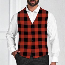 ScotsTee Shop Scottish Rob Roy Macgregor Ancient Tartan Waistcoat Sleeveless Suit Vest