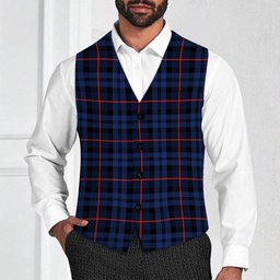 ScotsTee Shop Scottish MacCorquodale Modern Tartan Waistcoat Sleeveless Suit Vest