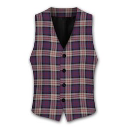 ScotsTee Shop Scottish MacDonald Pattern of Plaids Tartan Waistcoat Sleeveless Suit Vest