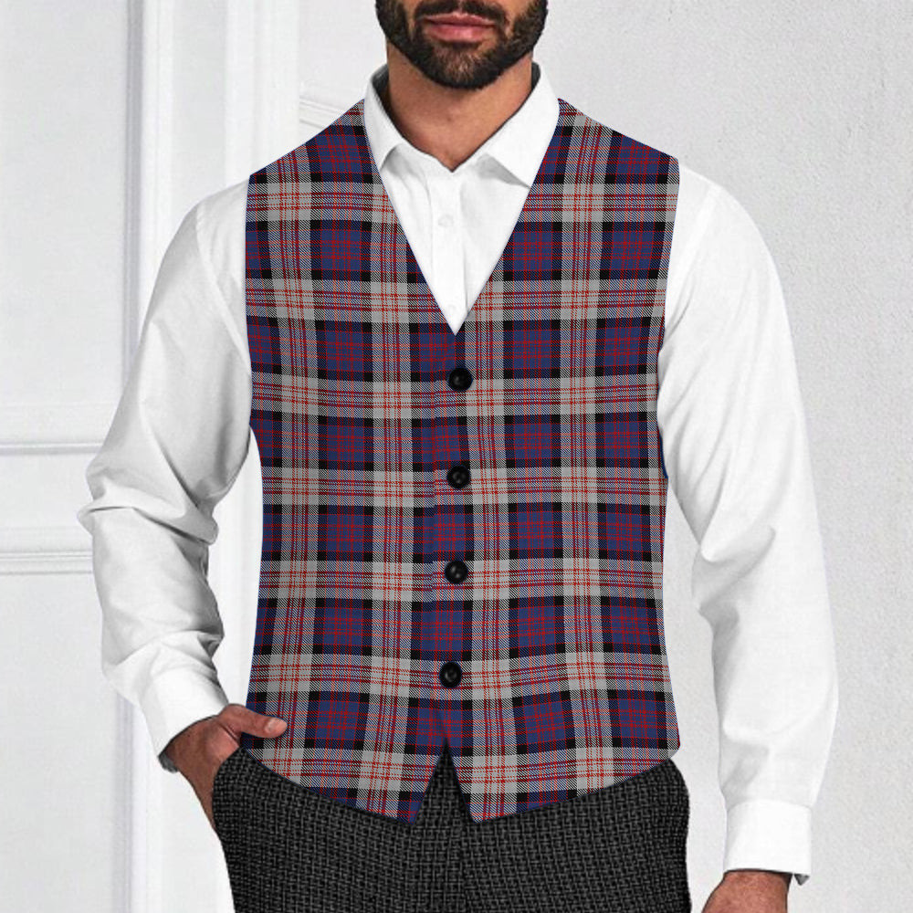 ScotsTee Shop Scottish MacDonald Pattern of Plaids Tartan Waistcoat Sleeveless Suit Vest