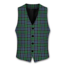 ScotsTee Shop Scottish MacIsaac Modern Tartan Waistcoat Sleeveless Suit Vest