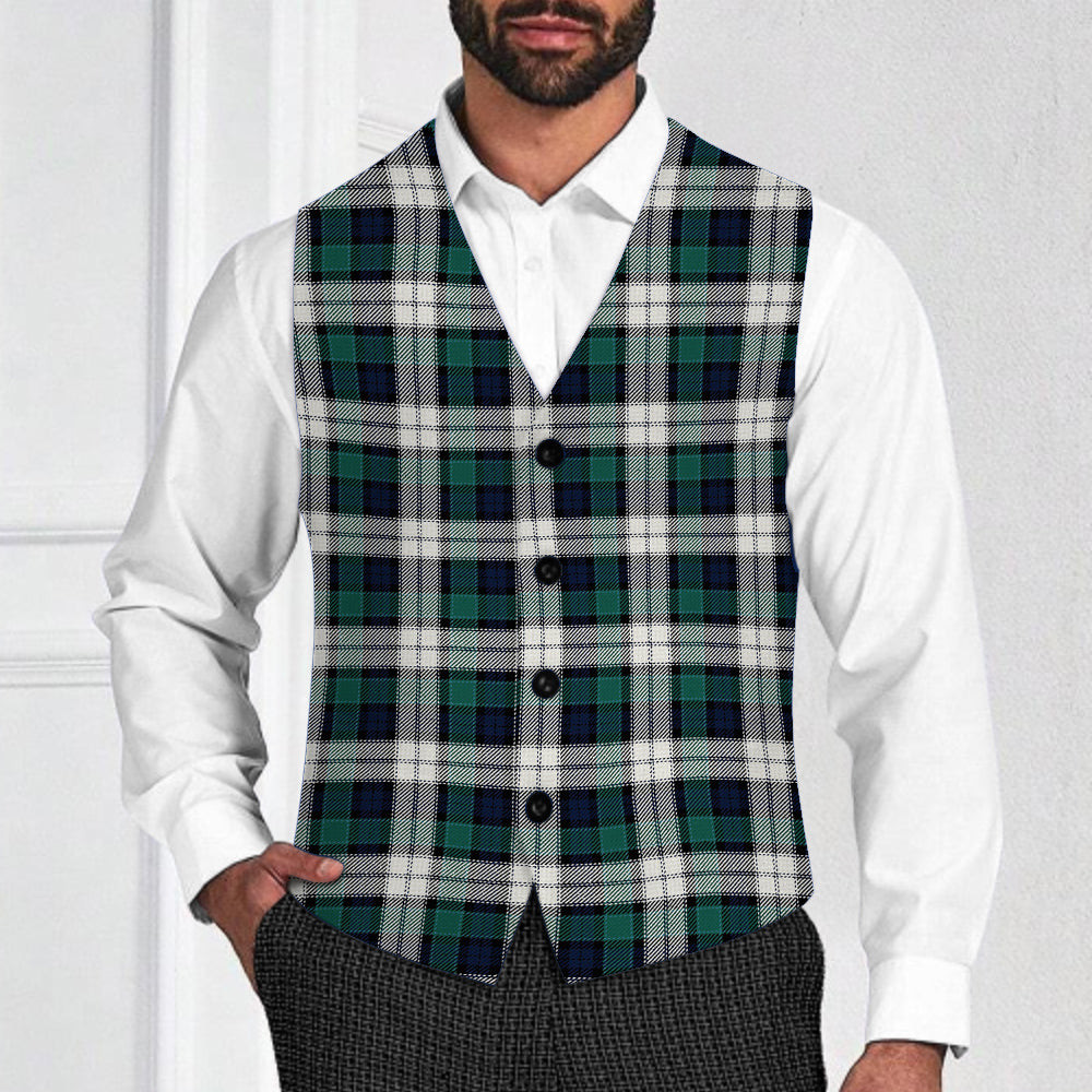 ScotsTee Shop Scottish Graham Dress Modern Tartan Waistcoat Sleeveless Suit Vest