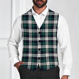 ScotsTee Shop Scottish Graham Dress Modern Tartan Waistcoat Sleeveless Suit Vest
