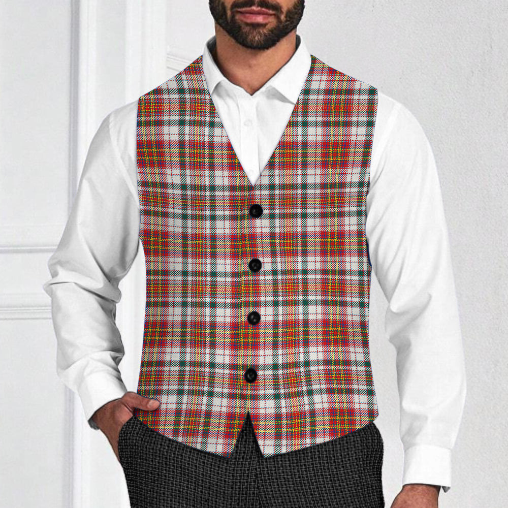 ScotsTee Shop Scottish MacAlister Dress Modern Tartan Waistcoat Sleeveless Suit Vest