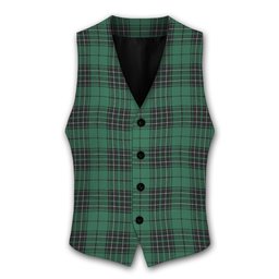 ScotsTee Shop Scottish McLean Hunting Ancient Tartan Waistcoat Sleeveless Suit Vest
